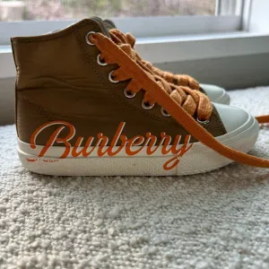Burberry Kids High-Top Sneakers - Brown and Orange