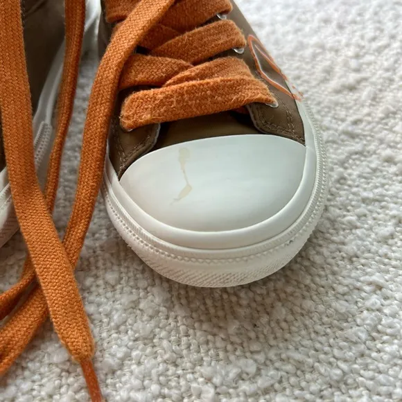 Burberry Kids High-Top Sneakers - Brown and Orange