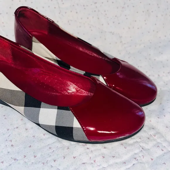 BURBERRY Nova Check Ballet Flats Youth 33 (8)