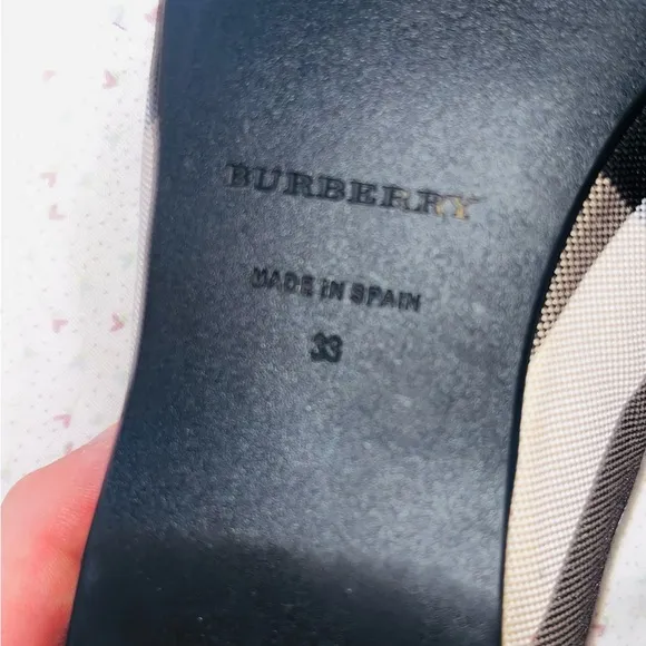 BURBERRY Nova Check Ballet Flats Youth 33 (8)
