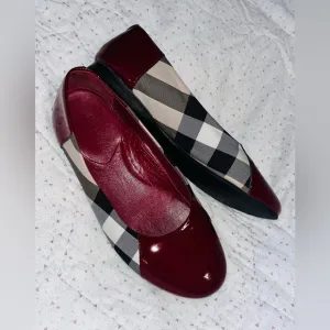 BURBERRY Nova Check Ballet Flats Youth 33 (8)