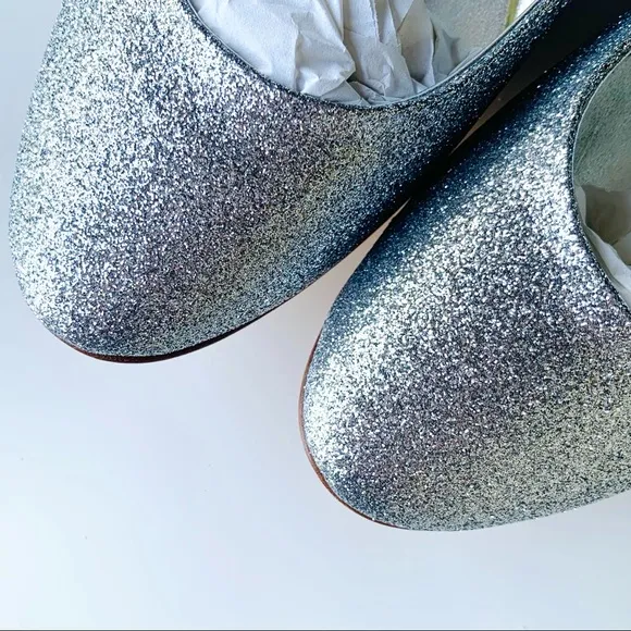 Butter Italy silver glitter ballet flats
