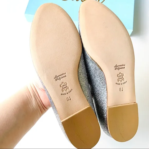 Butter Italy silver glitter ballet flats