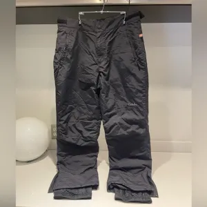 Cabelas Primaloft Pants Black Ski Snow Board Leg Zip Nylon Mens Medium 36x30.5