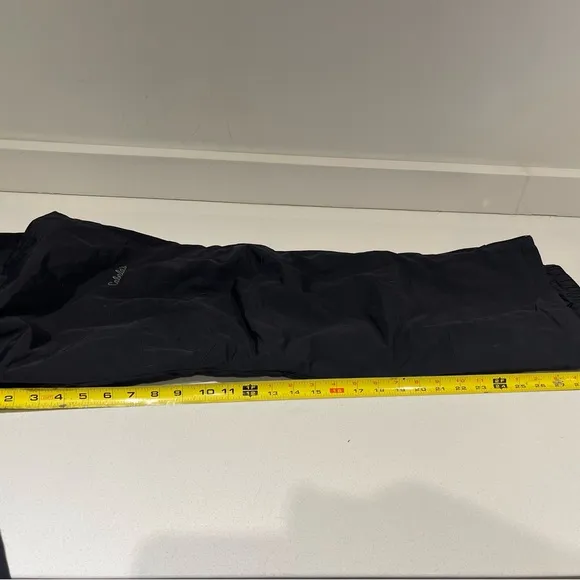 Cabelas Primaloft Pants Black Ski Snow Board Leg Zip Nylon Mens Medium 36x30.5