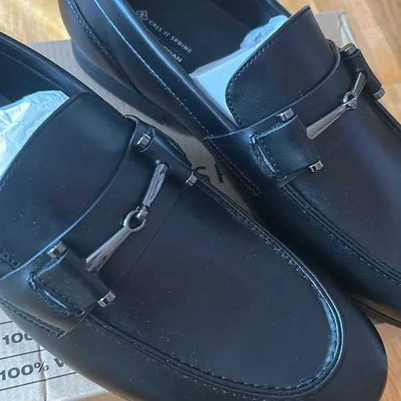 Call It Spring Mens black Loafers Size 9 M Caufield Loafer black dress shoes