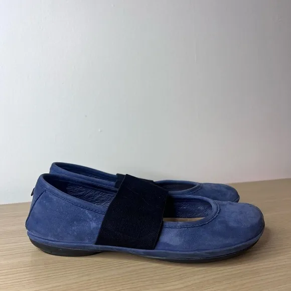 Camper Right Ballet Flats Blue Black Size 37