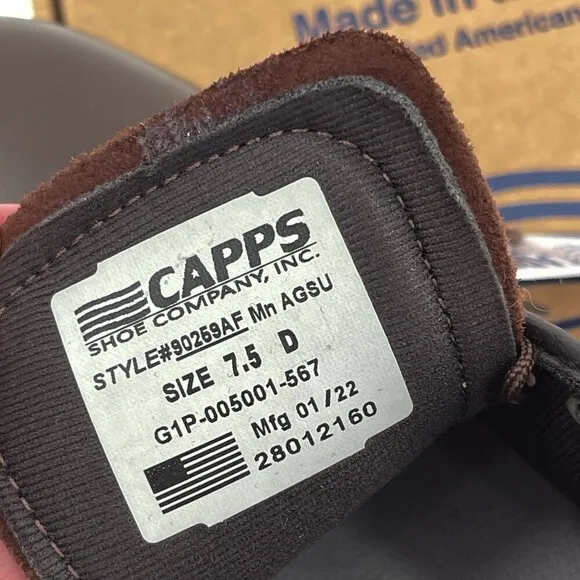 CAPPS ASGU Welt Leather Oxfords Dress Shoes Loafers Walnut Brown Mens 7.5