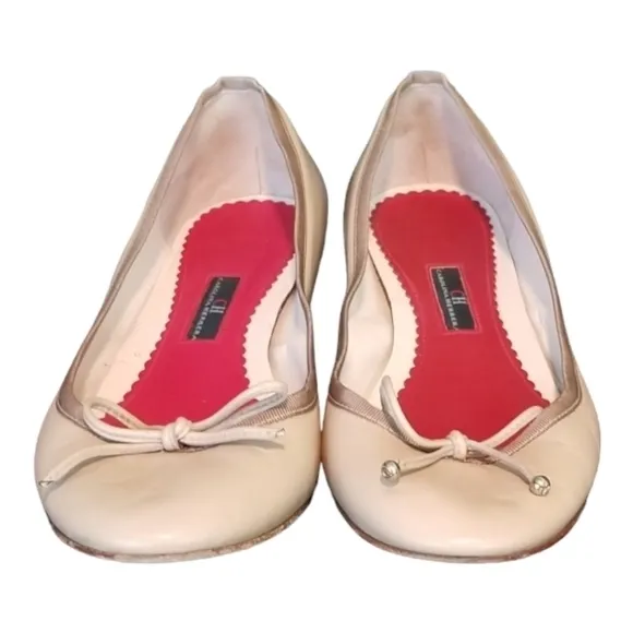 Carolina Herrera Tam Leather Flats