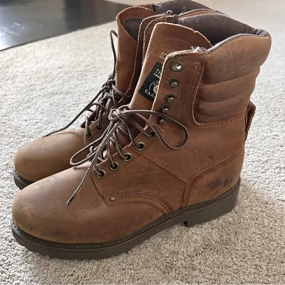 Carolina Work Boots Men’s 8 Waterproof Oil Resistant Insulated Padded 1000 Grams