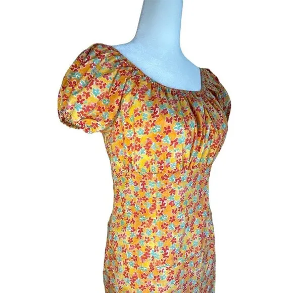 Caroline Constas Calla Mini Dress in Orange Medium Womens floral