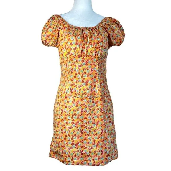 Caroline Constas Calla Mini Dress in Orange Medium Womens floral