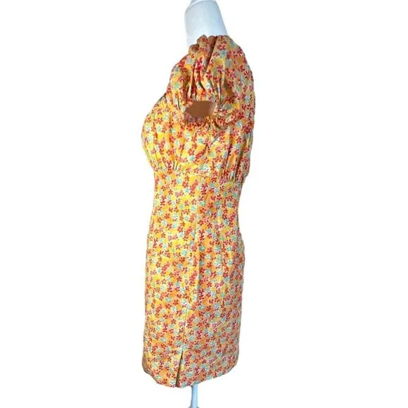 Caroline Constas Calla Mini Dress in Orange Medium Womens floral