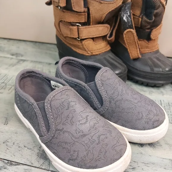 Carter's Brown and Black Rain &amp; Snow Boots