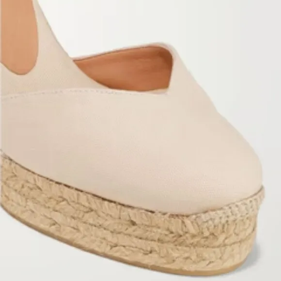 CASTAÑER Chiara 80 Wedge Espadrilles in Canvas Size US 7 EU 37 Brand New in Box
