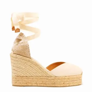 CASTAÑER Chiara 80 Wedge Espadrilles in Canvas Size US 7 EU 37 Brand New in Box