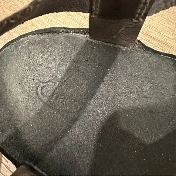 Chaco Wayfarer Tornado leather sandals taupe gray strappy flats size 9