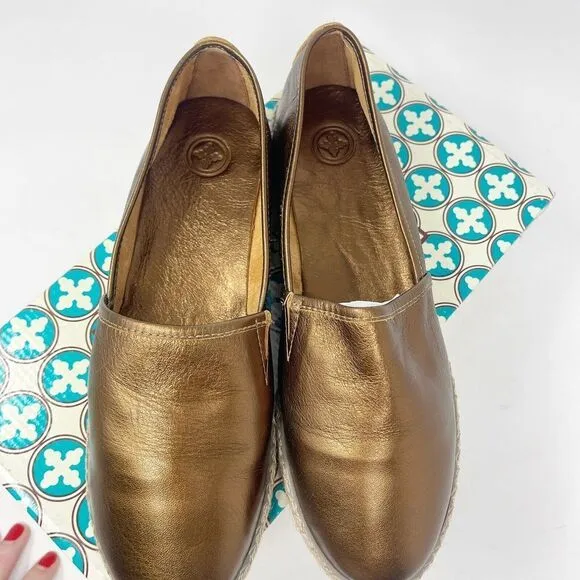 Charleston Shoe Co Women’s Size 9 Dunes Bronze Espadrilles Shoes Jute Metallic