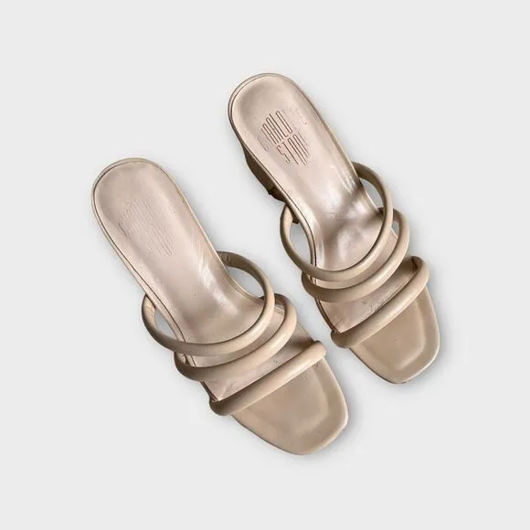 Charlotte Stone &quot;Belle&quot; Strappy Block Low Heel Sandals Size 6