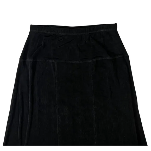 Chico's Travelers A-Line Maxi Skirt  Women's M 8-10 (1)  Black Pieced  Business