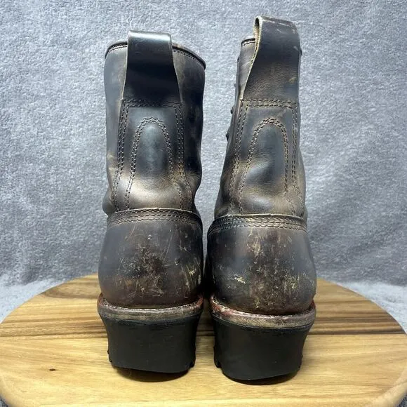 Chippewa Original Waterproof Insulated Steel Toe Logger Boots Men's Size 8.5