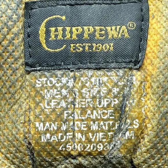 Chippewa Original Waterproof Insulated Steel Toe Logger Boots Men's Size 8.5