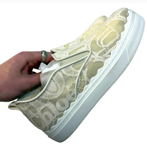 Chloé Women's Cream Lace Espadrilles 38 / 7.5