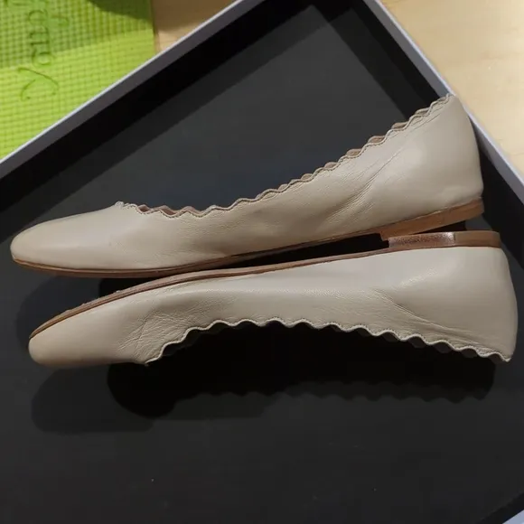 Chloe Scalloped Ballet Flats
