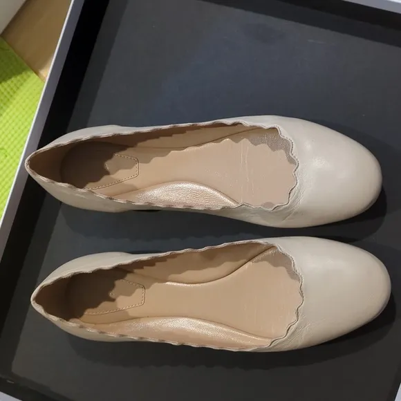 Chloe Scalloped Ballet Flats