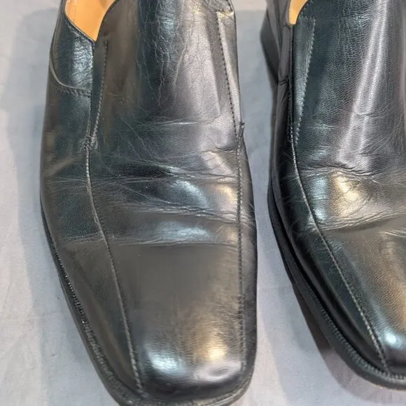 Christian Dior Black Leather Men Slip On Loafers Size 9