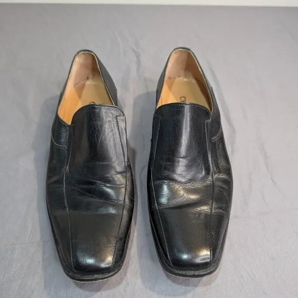 Christian Dior Black Leather Men Slip On Loafers Size 9