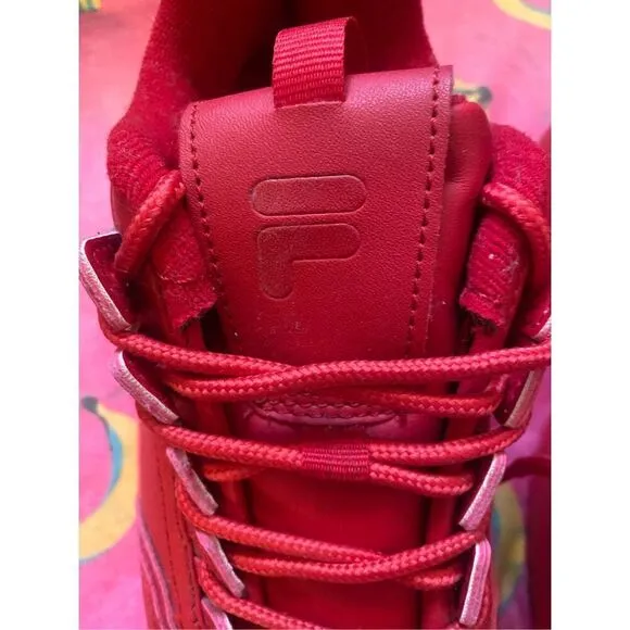 Chunky Red Fila Sneakers