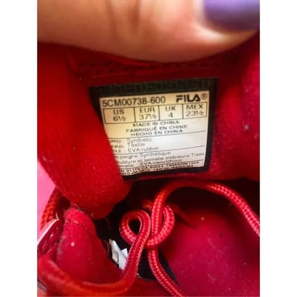 Chunky Red Fila Sneakers