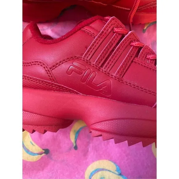 Chunky Red Fila Sneakers