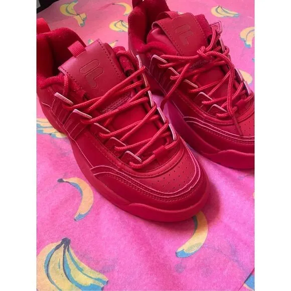 Chunky Red Fila Sneakers