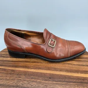 Church's Loafers Men's 10.5 US 9.5 UK C Brown Leather Buckle Cap Toe Dress Shoes