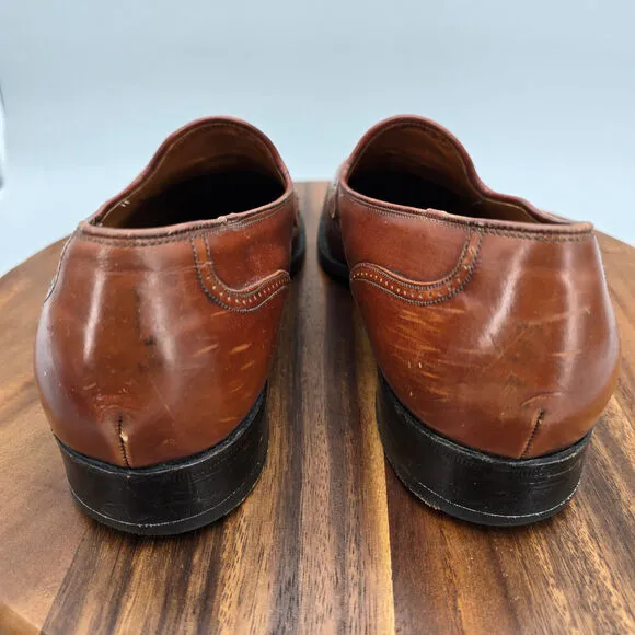 Church's Loafers Men's 10.5 US 9.5 UK C Brown Leather Buckle Cap Toe Dress Shoes
