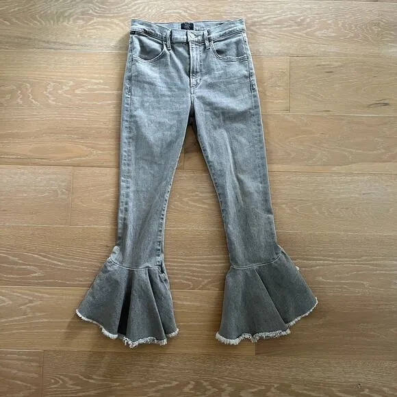 Citizens of Humanity Ash Grey Drew Flounce High Rise Jeans Sz 27