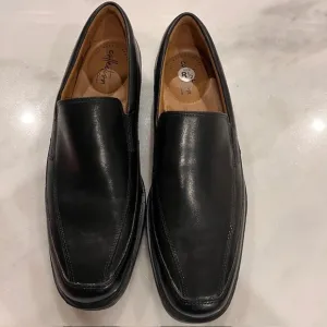 Clarks Collection Loafers Dress Shoes Slip On Comfort Black Leather 8.5