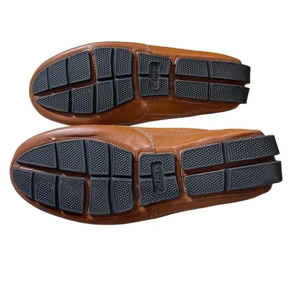Clarks Collection Markman Plain Tan Leather Loafers Men's US 13 EU 47