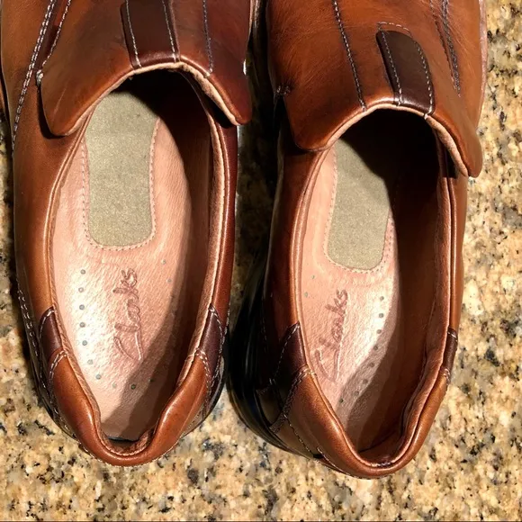 CLARKS Comfort Leather Men’s Dress Loafers SZ-8W