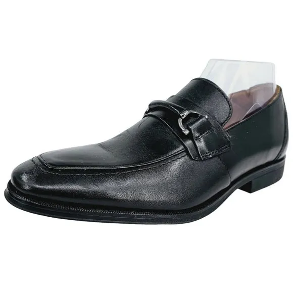 Clarks Loafers Gilman Bit 7 M Black Leather Almond Toe Slip On Classic Comfort