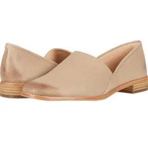Clarks New Pure Easy Sand Leather Slip On Loafers Size 11M