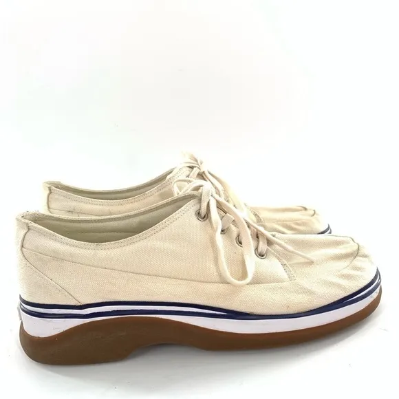 Clarks womens chunky sneakers size 7.5 canvas platforms Lace up retro