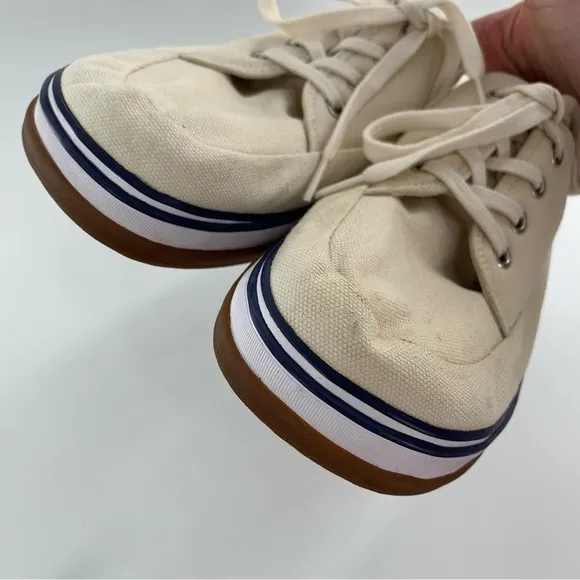 Clarks womens chunky sneakers size 7.5 canvas platforms Lace up retro