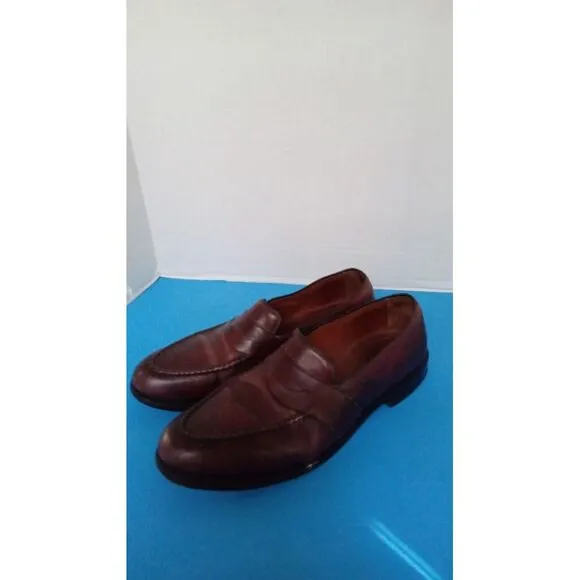 Classic Brown Leather Penny Loafers Dress Shoes Slip-On Business Casual‎