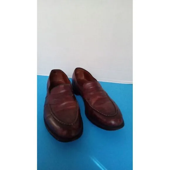 Classic Brown Leather Penny Loafers Dress Shoes Slip-On Business Casual‎
