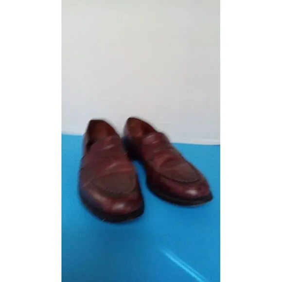 Classic Brown Leather Penny Loafers Dress Shoes Slip-On Business Casual‎