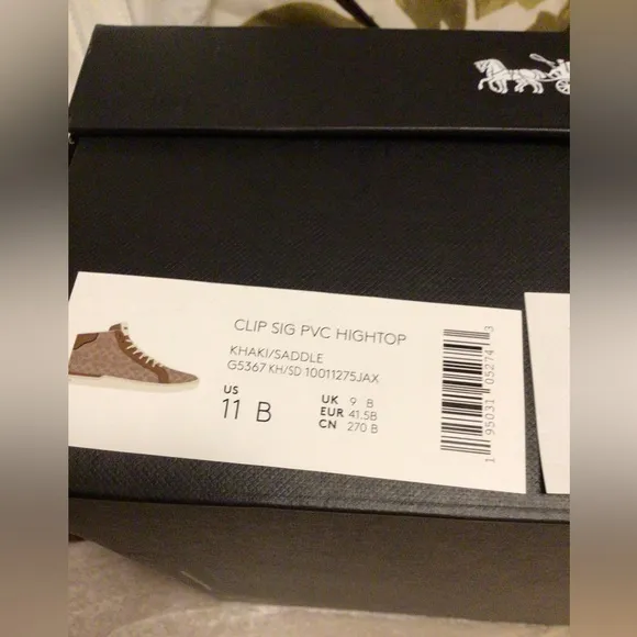 COACH High Top Sneakers SZ 11 B NWT