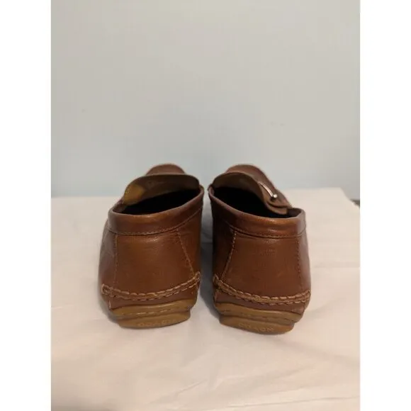 COACH Mott Driver Horse Bit Loafers Mens 11.5 Brown Leather Slip On Shoes Moc